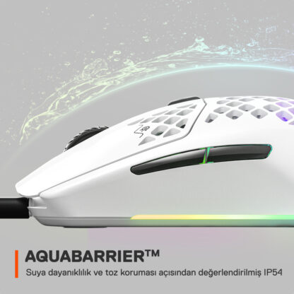 SteelSeries Aerox 3 2022 Snow RGB Kablolu Gaming Mouse - Görsel 5